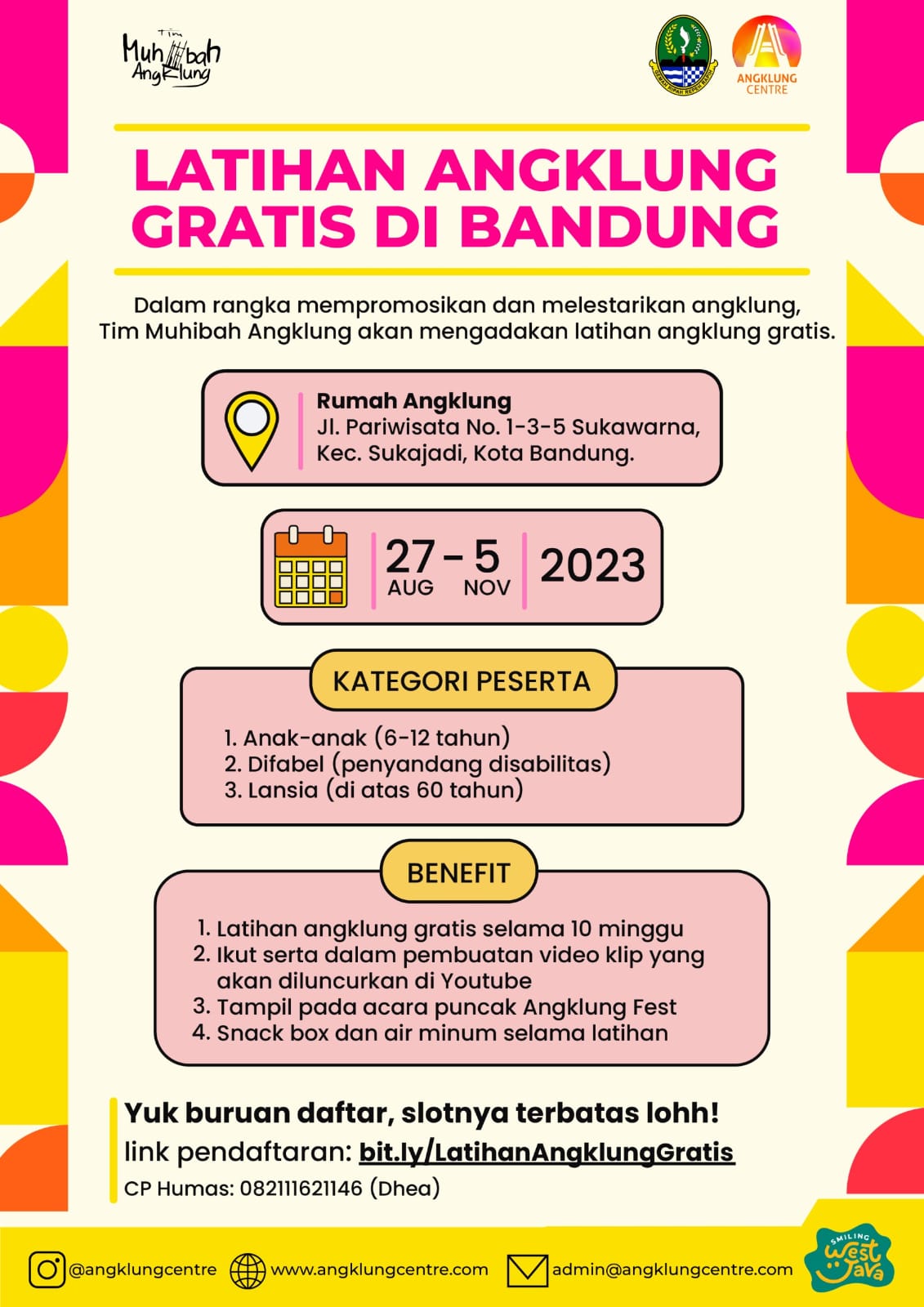 Latihan Angklung Gratis di Bandung