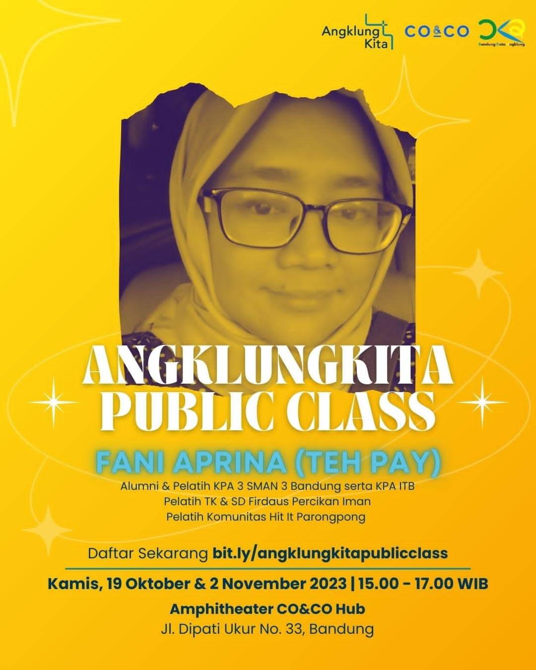 ANGKLUNGKITA PUBLIC CLASS bersama Fani Aprina (Teh Pay) Picture